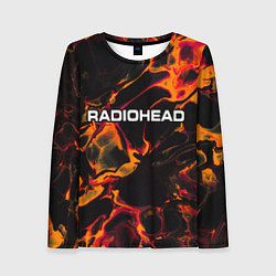 Лонгслив женский Radiohead red lava, цвет: 3D-принт