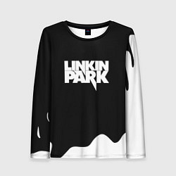Лонгслив женский Linkin park краска белая, цвет: 3D-принт