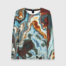 Женский лонгслив Мраморная текстура