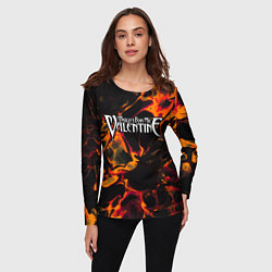 Лонгслив женский Bullet For My Valentine red lava, цвет: 3D-принт — фото 2