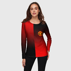 Лонгслив женский Манчестер Юнайтед градиент спорт, цвет: 3D-принт — фото 2