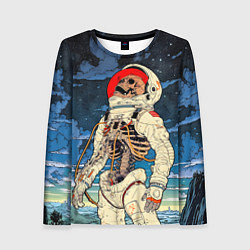 Лонгслив женский Скелет - астронавт, цвет: 3D-принт