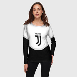 Лонгслив женский Juventus black geometry sport, цвет: 3D-принт — фото 2