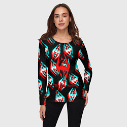 Лонгслив женский Elder scrolls glitch, цвет: 3D-принт — фото 2