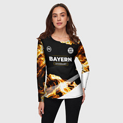 Лонгслив женский Bayern legendary sport fire, цвет: 3D-принт — фото 2