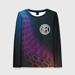 Лонгслив женский Inter футбольная сетка, цвет: 3D-принт