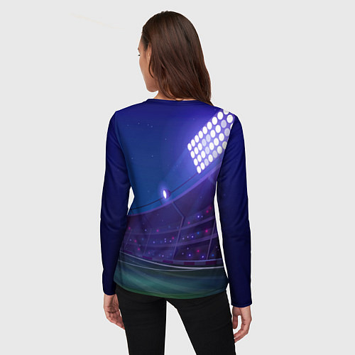 Женский лонгслив Club Brugge ночное поле / 3D-принт – фото 4