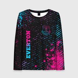 Лонгслив женский Everton - neon gradient вертикально, цвет: 3D-принт