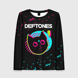 Женский лонгслив Deftones - rock star cat