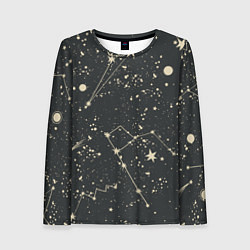 Лонгслив женский Звёздная карта, цвет: 3D-принт