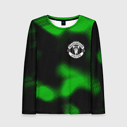 Лонгслив женский Manchester United sport halftone, цвет: 3D-принт