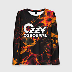 Лонгслив женский Ozzy Osbourne red lava, цвет: 3D-принт
