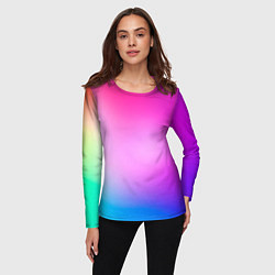 Лонгслив женский Colorful gradient, цвет: 3D-принт — фото 2