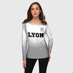 Лонгслив женский Lyon sport на светлом фоне посередине, цвет: 3D-принт — фото 2