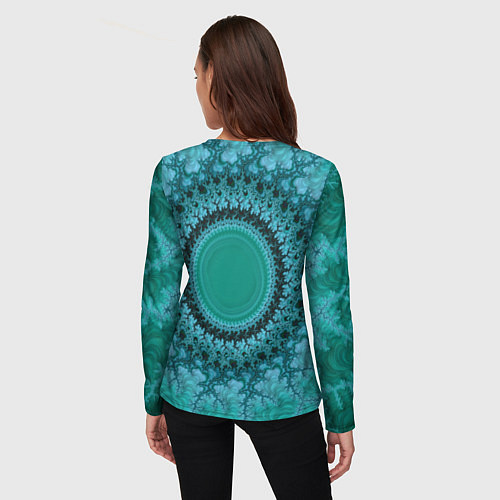Женский лонгслив Круговой фрактал / 3D-принт – фото 4