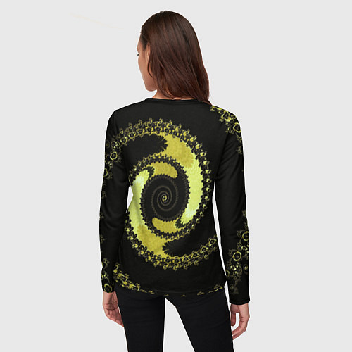 Женский лонгслив Вращение фрактал / 3D-принт – фото 4
