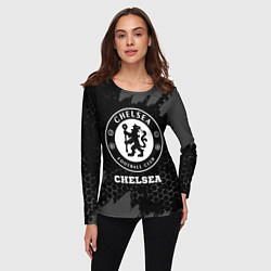 Лонгслив женский Chelsea sport на темном фоне, цвет: 3D-принт — фото 2