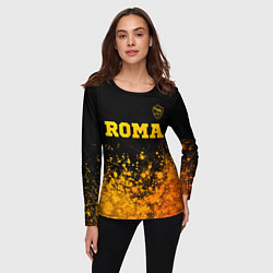 Лонгслив женский Roma - gold gradient посередине, цвет: 3D-принт — фото 2