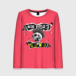 Лонгслив женский God save pank, цвет: 3D-принт