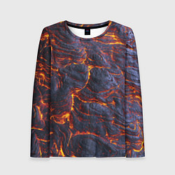 Лонгслив женский Вулканическая лава, цвет: 3D-принт