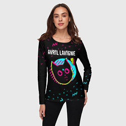 Лонгслив женский Avril Lavigne - rock star cat, цвет: 3D-принт — фото 2