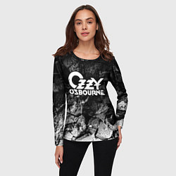 Лонгслив женский Ozzy Osbourne black graphite, цвет: 3D-принт — фото 2