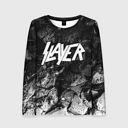 Лонгслив женский Slayer black graphite, цвет: 3D-принт