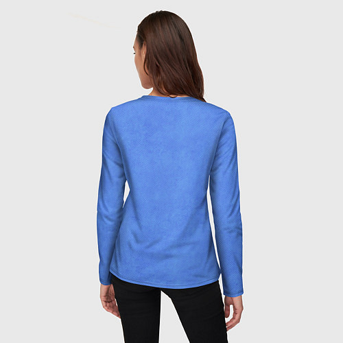 Женский лонгслив Content Warning blue / 3D-принт – фото 4