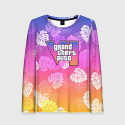 Лонгслив женский Grand Theft Auto VI - пальмы, цвет: 3D-принт