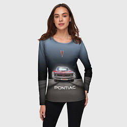 Лонгслив женский Американский масл-кар Pontiac GTO, цвет: 3D-принт — фото 2
