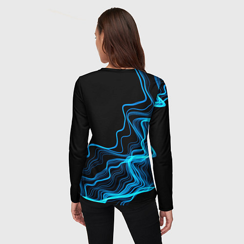 Женский лонгслив Deftones sound wave / 3D-принт – фото 4