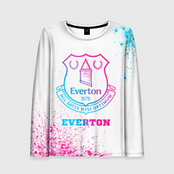 Лонгслив женский Everton neon gradient style, цвет: 3D-принт
