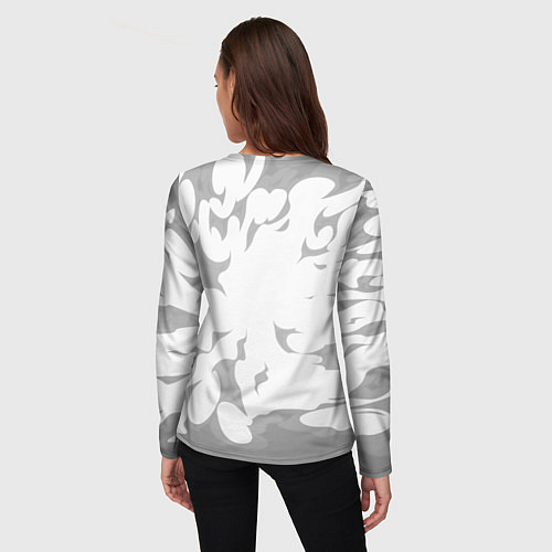 Женский лонгслив The Doors рок панда на светлом фоне / 3D-принт – фото 4