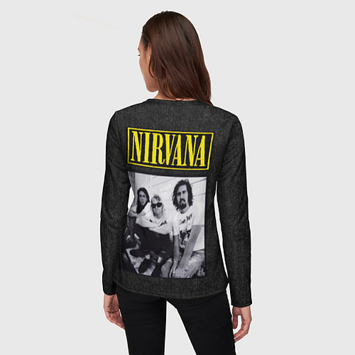 Женский лонгслив Нирвана на спине / 3D-принт – фото 4