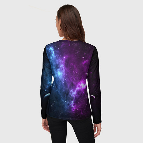 Женский лонгслив Сотворение космонавт и водолаз / 3D-принт – фото 4