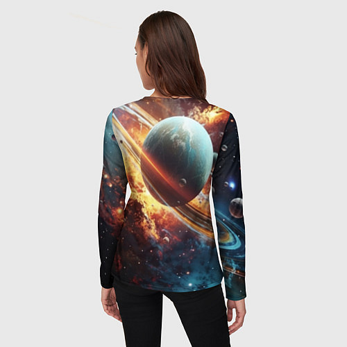 Женский лонгслив Большая планета / 3D-принт – фото 4