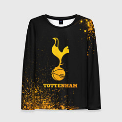 Лонгслив женский Tottenham - gold gradient, цвет: 3D-принт