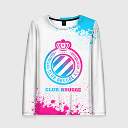 Лонгслив женский Club Brugge neon gradient style, цвет: 3D-принт