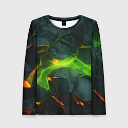 Лонгслив женский Неоновая яркая геометрическая абстракция со светом, цвет: 3D-принт