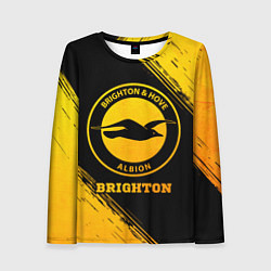 Лонгслив женский Brighton - gold gradient, цвет: 3D-принт