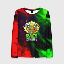 Лонгслив женский Plants vs zombies огненный градиент, цвет: 3D-принт