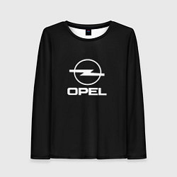 Лонгслив женский Opel logo white, цвет: 3D-принт