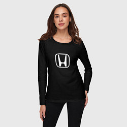 Лонгслив женский Honda white logo, цвет: 3D-принт — фото 2