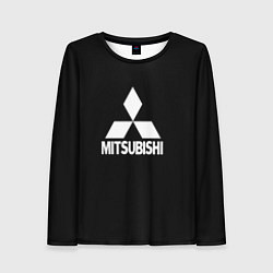 Лонгслив женский Mitsubishi logo white, цвет: 3D-принт