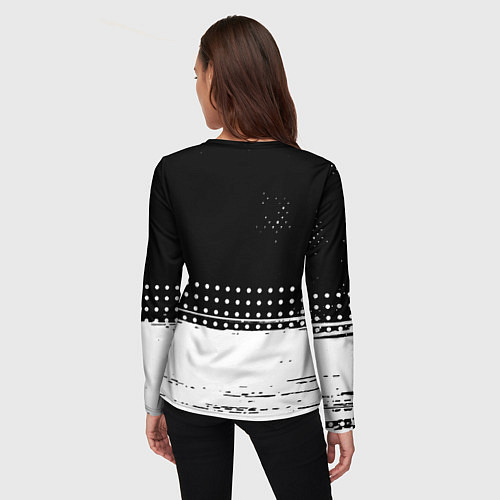 Женский лонгслив Among us геометрия / 3D-принт – фото 4