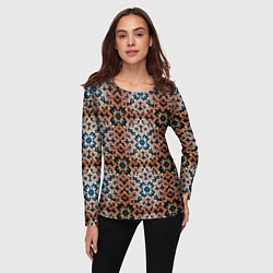 Лонгслив женский Паттерн luxury узоры, цвет: 3D-принт — фото 2