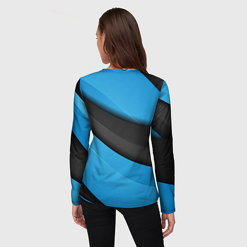 Женский лонгслив Стильная сова в одежде / 3D-принт – фото 4