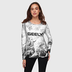 Лонгслив женский Geely white graphite, цвет: 3D-принт — фото 2