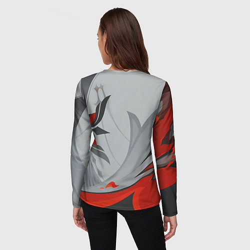 Женский лонгслив Arlecchino Genshin Impact / 3D-принт – фото 4