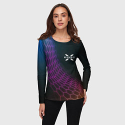 Лонгслив женский Exeed neon hexagon, цвет: 3D-принт — фото 2
